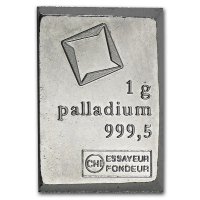1 gramme Acheter des tablettes de lingots en palladium